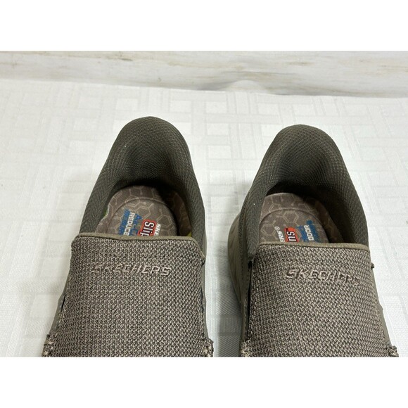 SKECHERS Men\'s SIZE 10 HANDS FREE SLIP-INS Pollard-Wilfred TAUPE SHOES 205451 main image 14